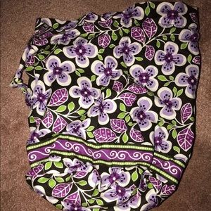 Vera Bradley Ditty Bag In Plum Petals Pattern